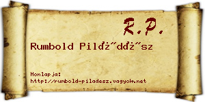 Rumbold Piládész névjegykártya